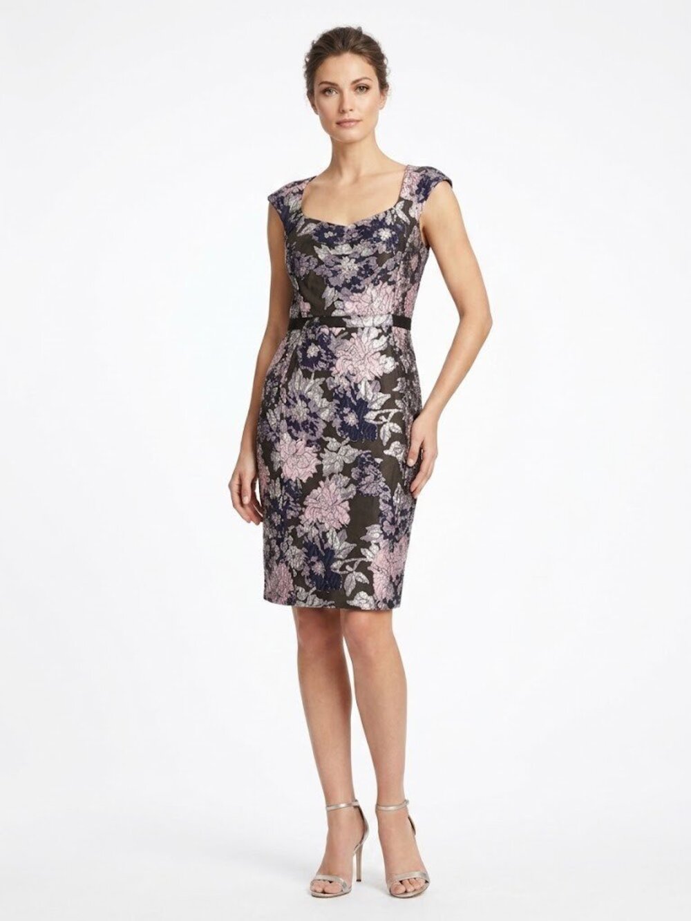 NWT Byron Lars Beauty Mark Hot Cha Cha in Sapphire Metallic Sheath Dress 6